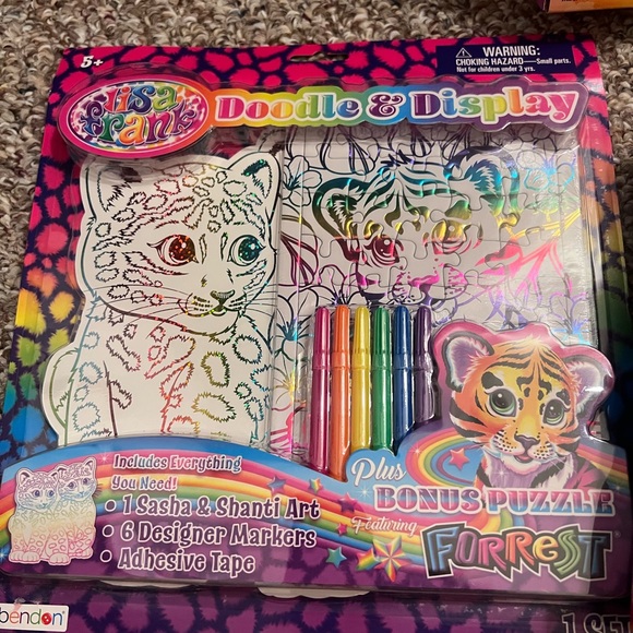 Lisa frank Unicorn and Dolphin Puzzle and Coloring Set bundle - Picture 7 of 7